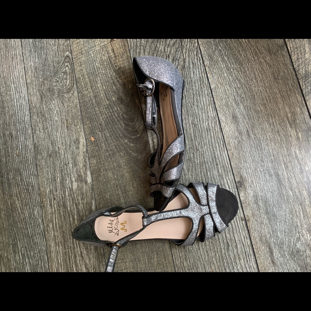 Glittery kitten wedge heel 1920’s